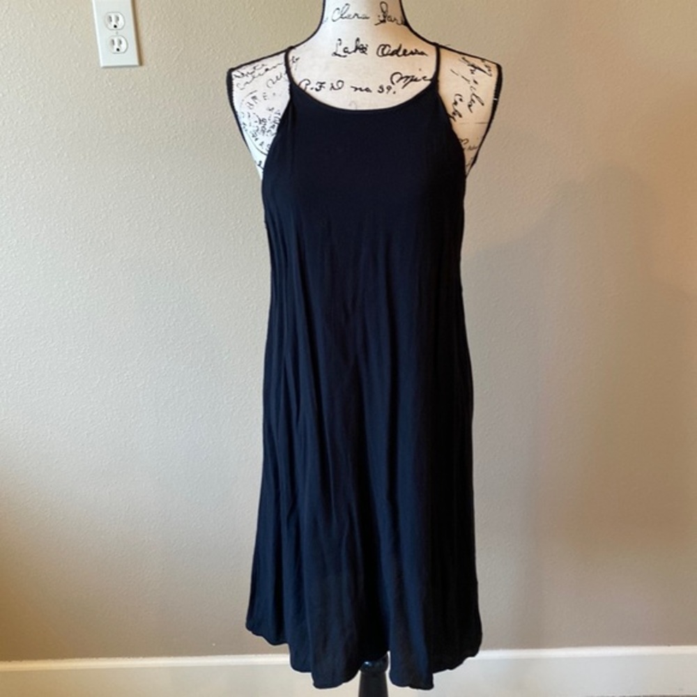 NWTs adorable black dress with scalloped neckline